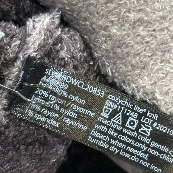 Barefoot Dreams NWT Cozy Chic Lite Confetti Beanie Hat Storm Gray Dark Brown - Picture 6 of 8